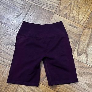 Alphalete black cherry amplify bike shorts